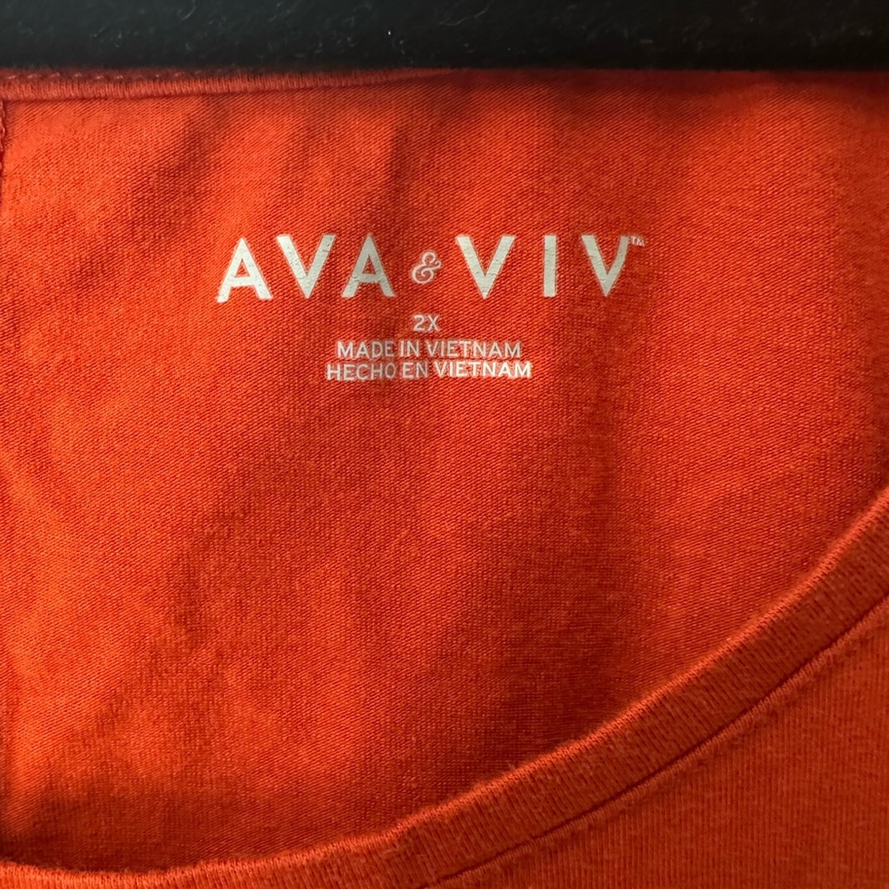 Ava & Viv Women's Vibrant Rust Tank Top - Picture 2 of 7